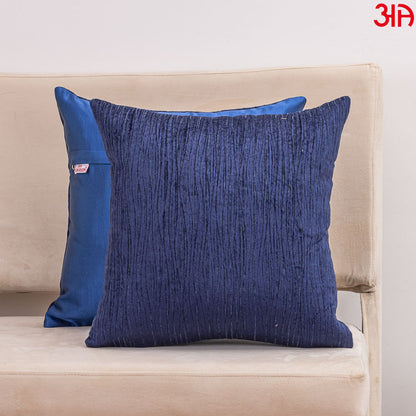 navy textured cushion cover