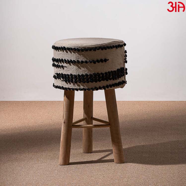 off white black designer stool