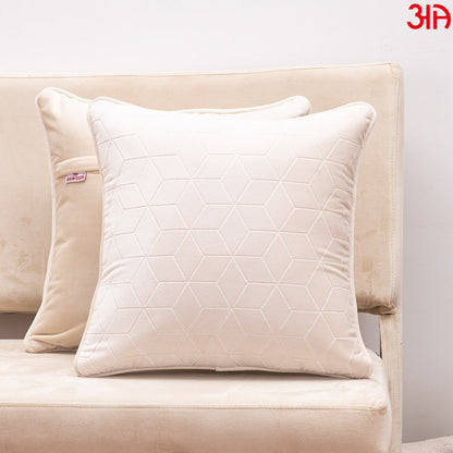 white velvet cushion cover