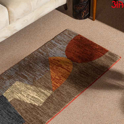 Orange Brown micro printed carpet