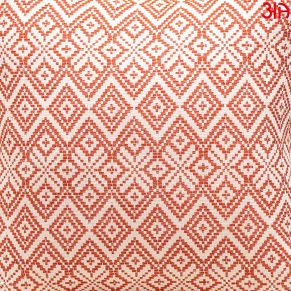 orange barfi design cotton cushion3