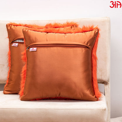 orange furry cushion4