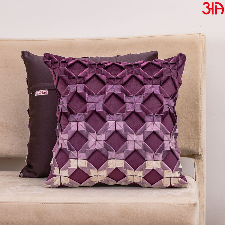 purple origami cushion