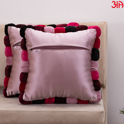 pink bubble velvet cushion4