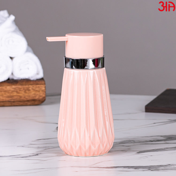 pink stripe soap dispenser2