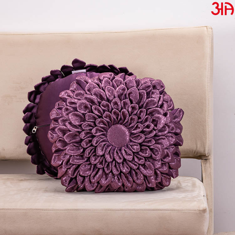 purple china sunflower cushions1