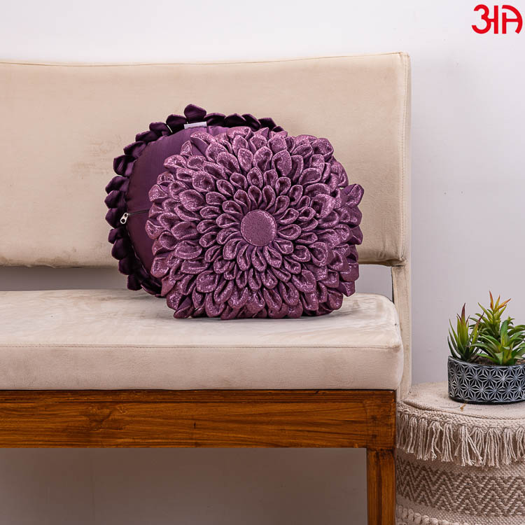 purple china sunflower cushions2