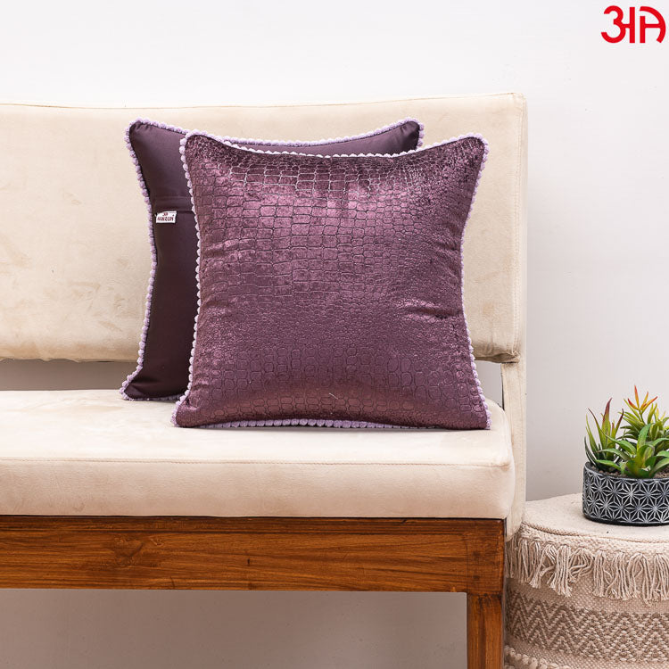 Purple Snake Skin Textured Cushion2