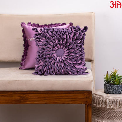 purple sunflower cushion cover2