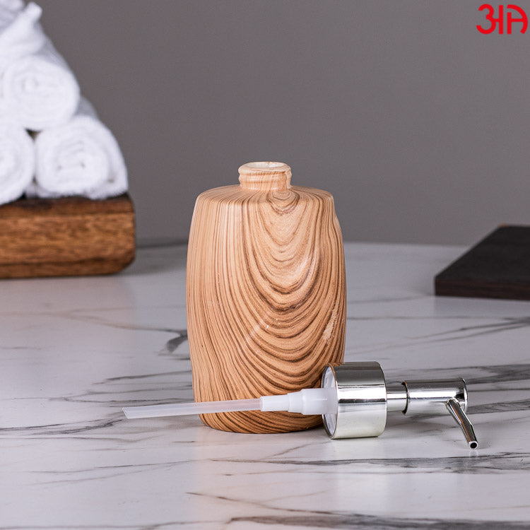 round wooden ceramic soap dispenser4