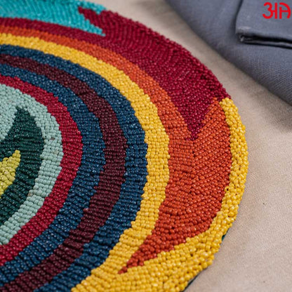 round colorful jacquard table mat3