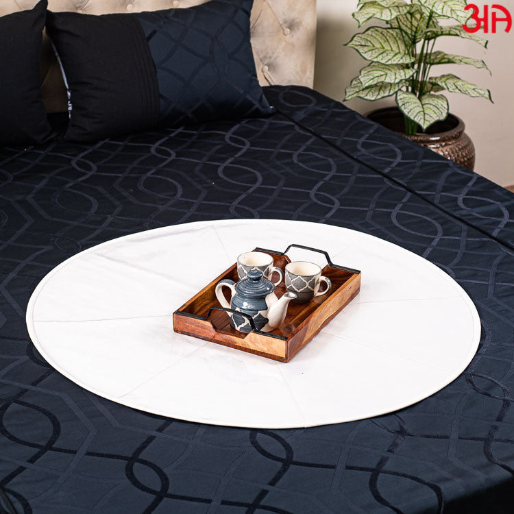 round white bed mat for bedroom