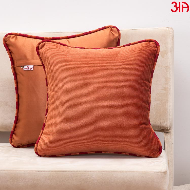 rust velvet cushion cover1