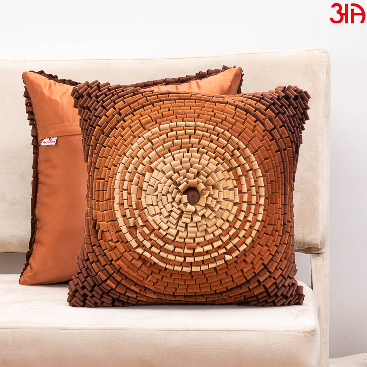 rust spiral cushion cover