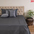 silver jacquard mix bed cover