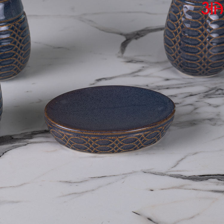 navy blue ceramic bathroom set2