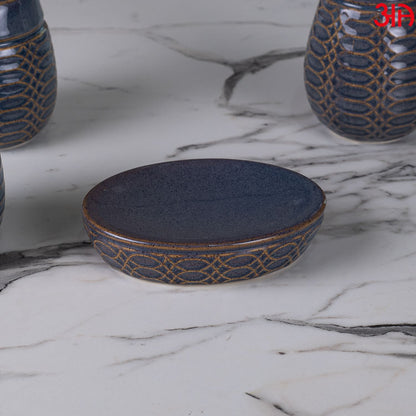 navy blue ceramic bathroom set2