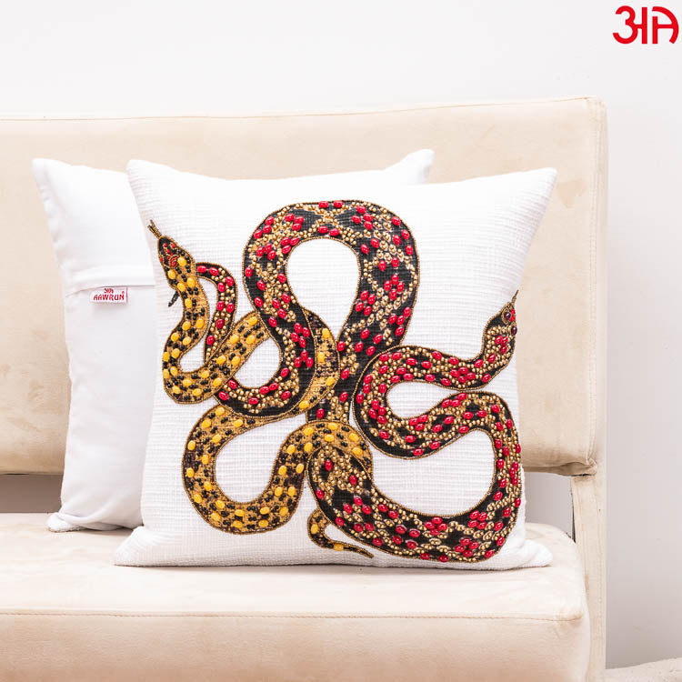 Wild Snake Design on Cushion Covers