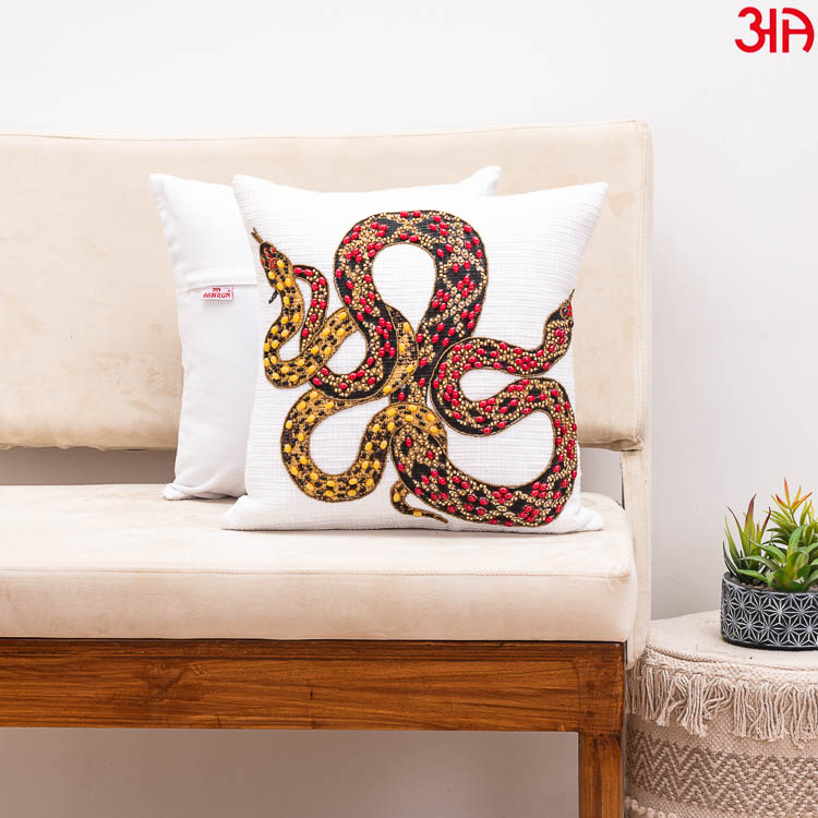 Wild Snake Design on Cushion Covers2
