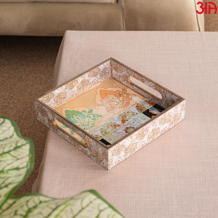 Decorative MDF Breakfast Serving Tray Square (Multiple size option)