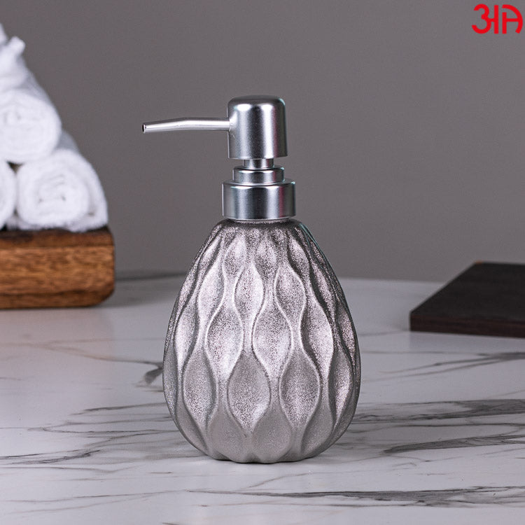 steel designer ceramic liquid soap dispenser