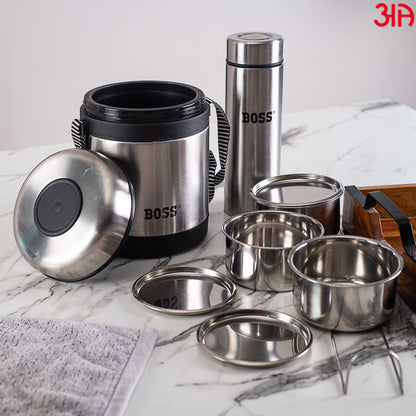Stainless Steel Lunch Box with Bottle