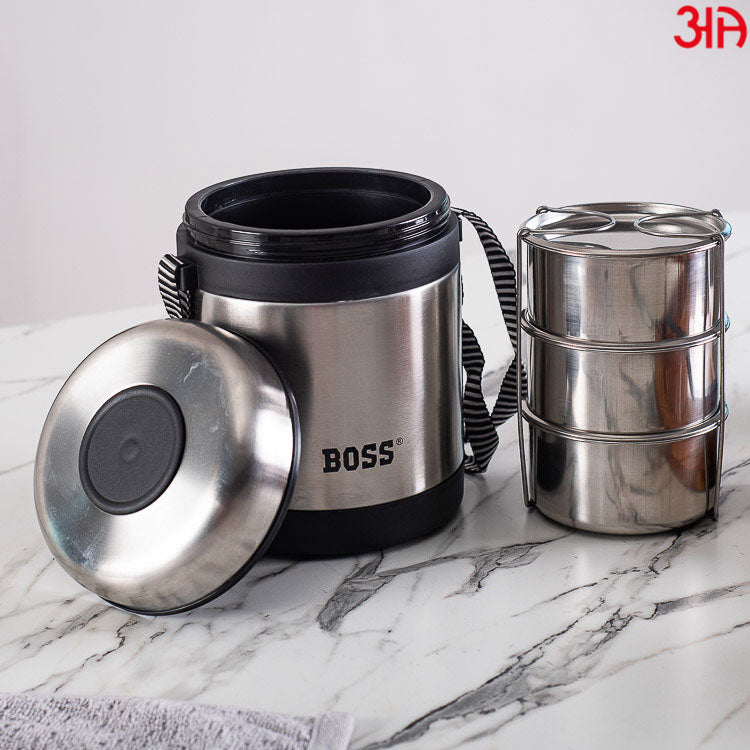 Boss Stainless Steel Lunch Box with Bottle