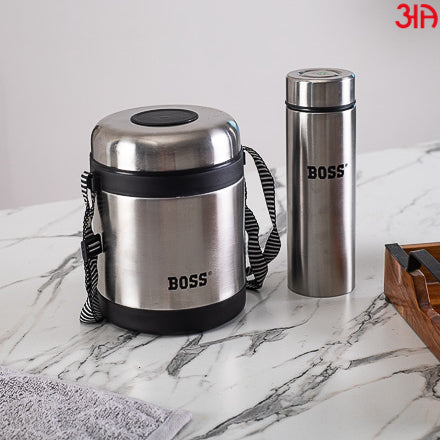 Boss Stainless Steel Lunch Box with Bottle
