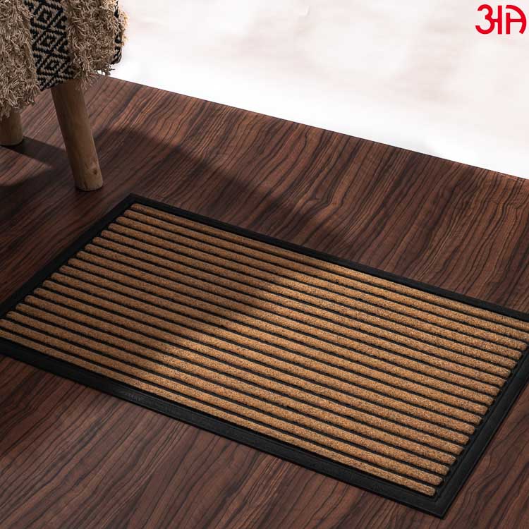 pp stripe natural color doormat