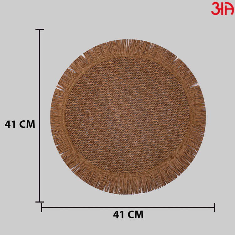 brown round table mat tokyo frill design4