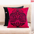 pink peacock abstract velvet cushion cover