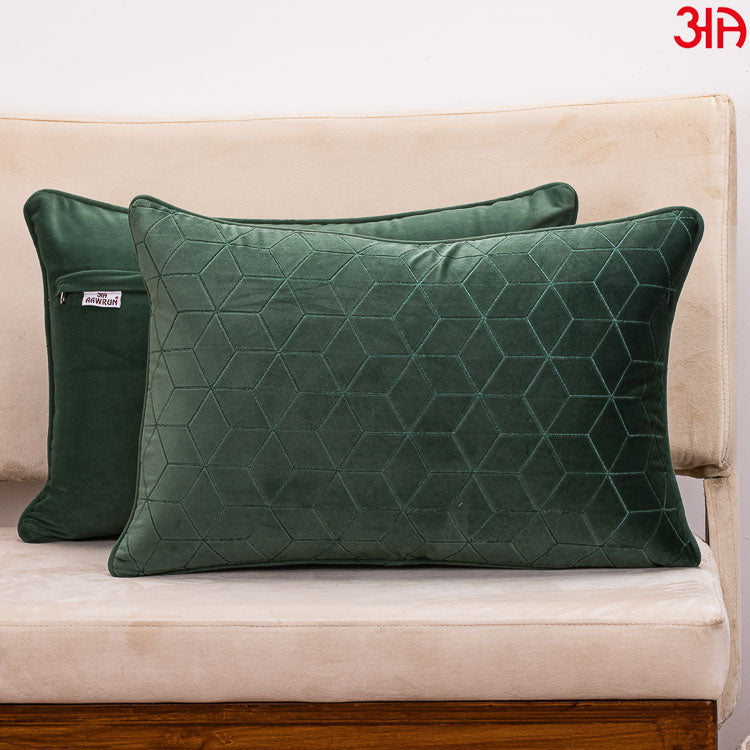 teal green 14x21 velvet cushion cover