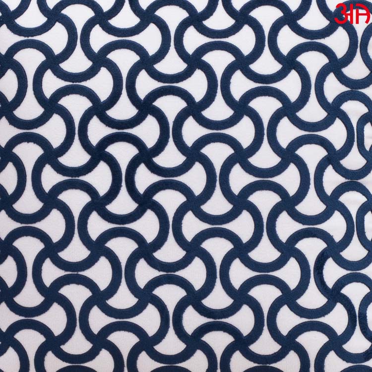 White blue Velvet fabric abstract pattern cushion3