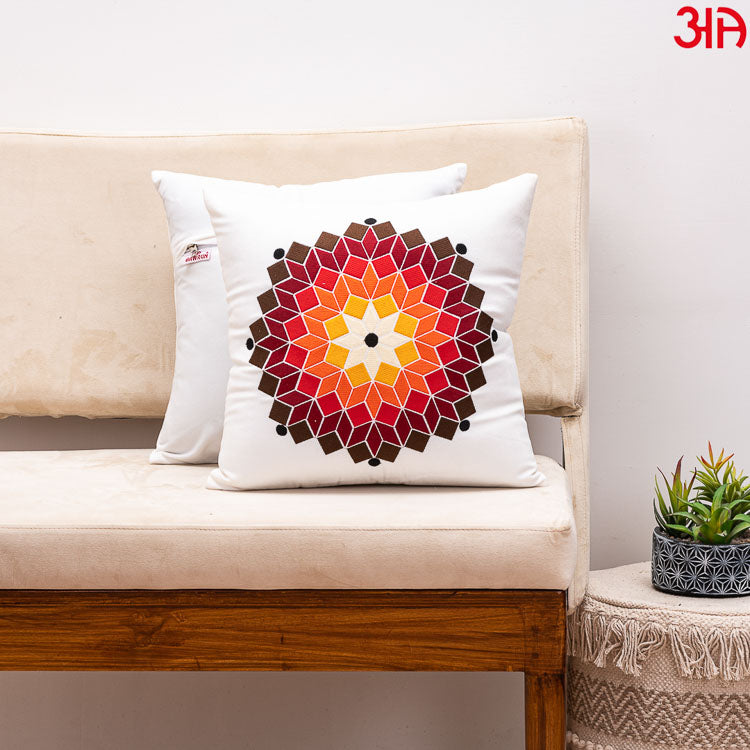 white colorful cube floral cushion2