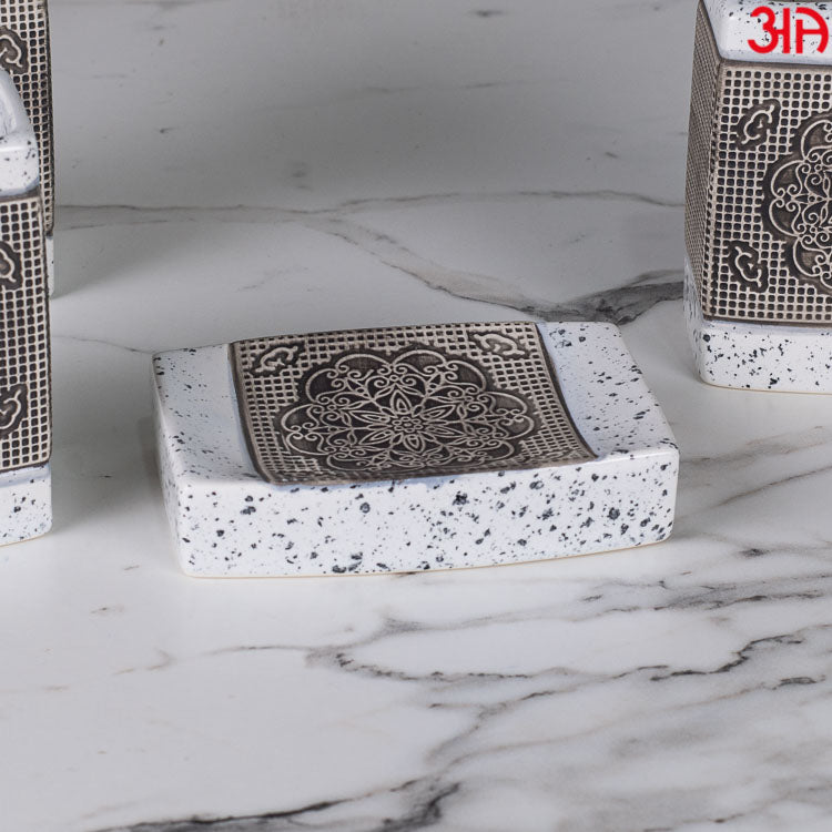 white grey floral stone finish dispenser 3