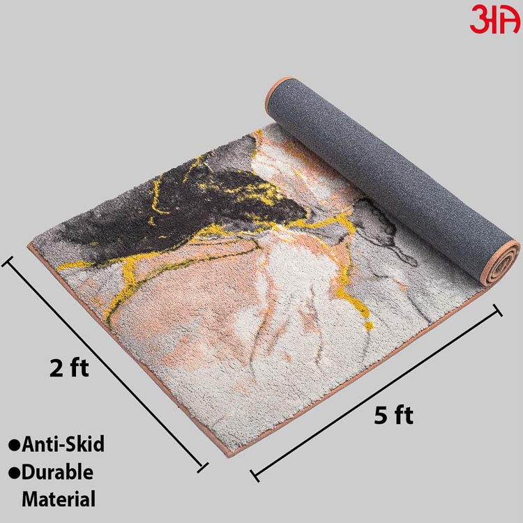 Abstract Design Mix Colour Carpet With Anti Skid Backing (2x5)-Feet