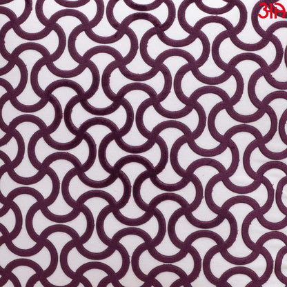 White purple Velvet fabric abstract pattern cushion3
