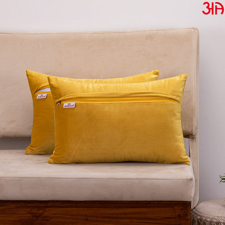 yellow paisley design cushion4