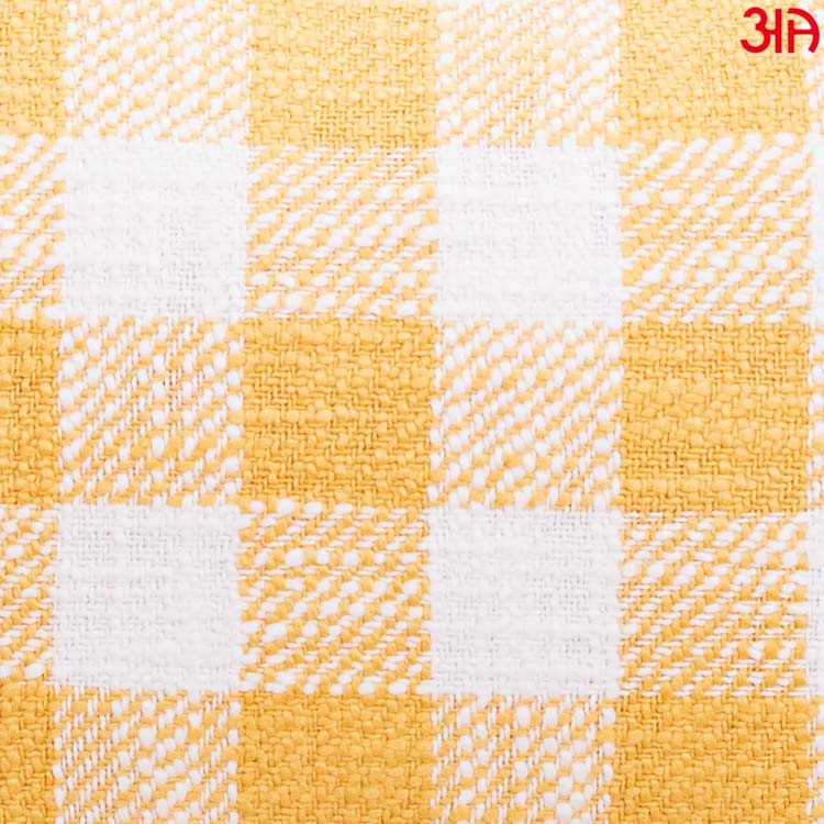 yellow check 12x18 cotton cushion3