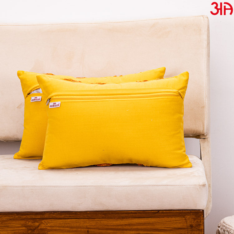 yellow taffeta cushion cover4