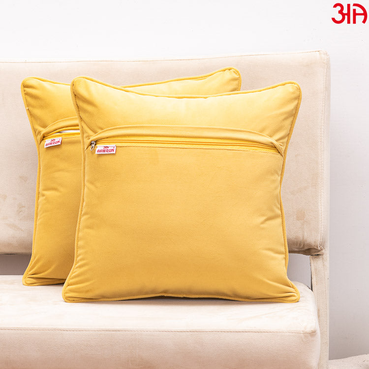 yellow velvet cushion cover4