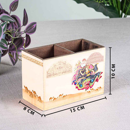 Premium Rajasthani Mdf Cutlery Holder Design Eight  6X3X4 Inch