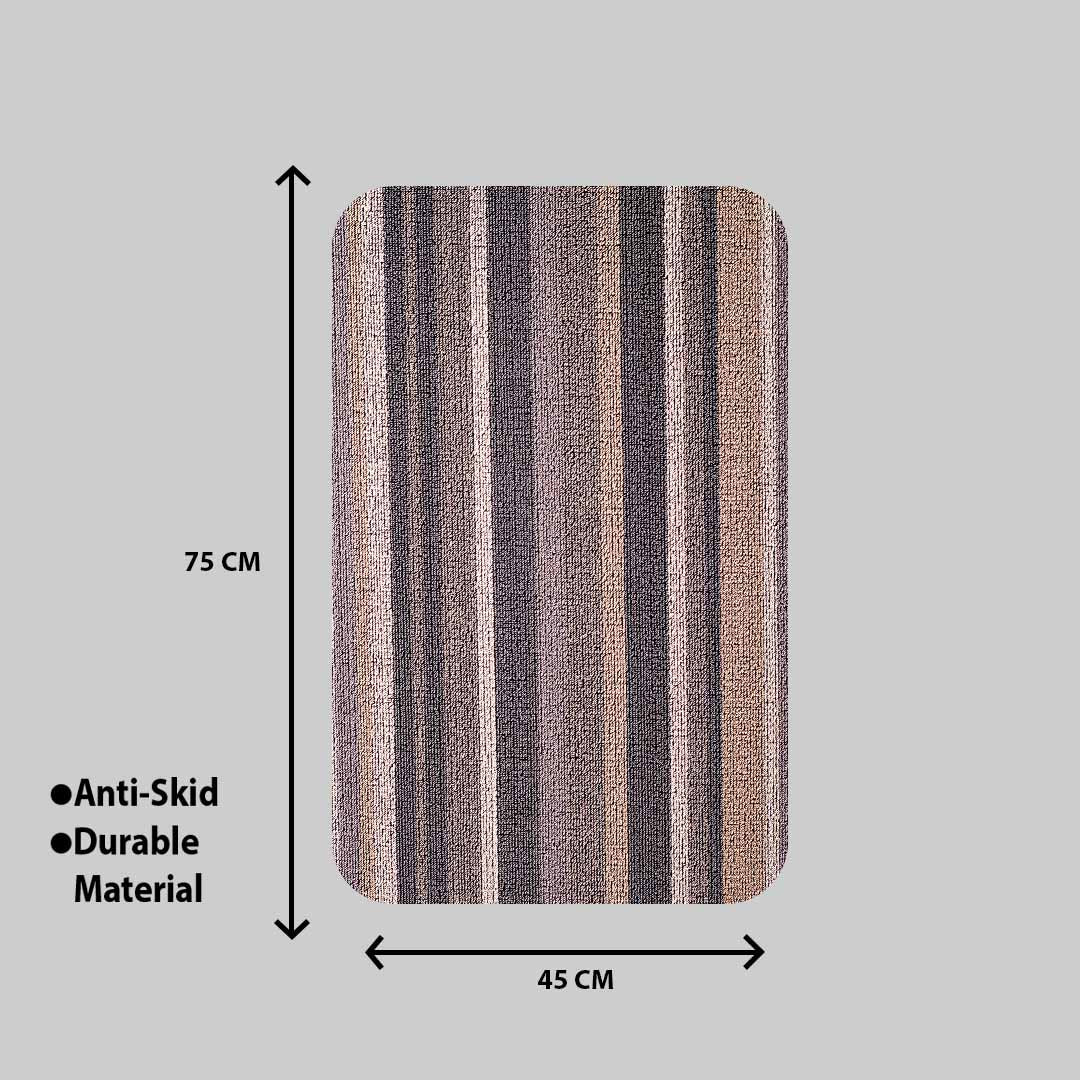 Hoopla stripe pvc front door mat