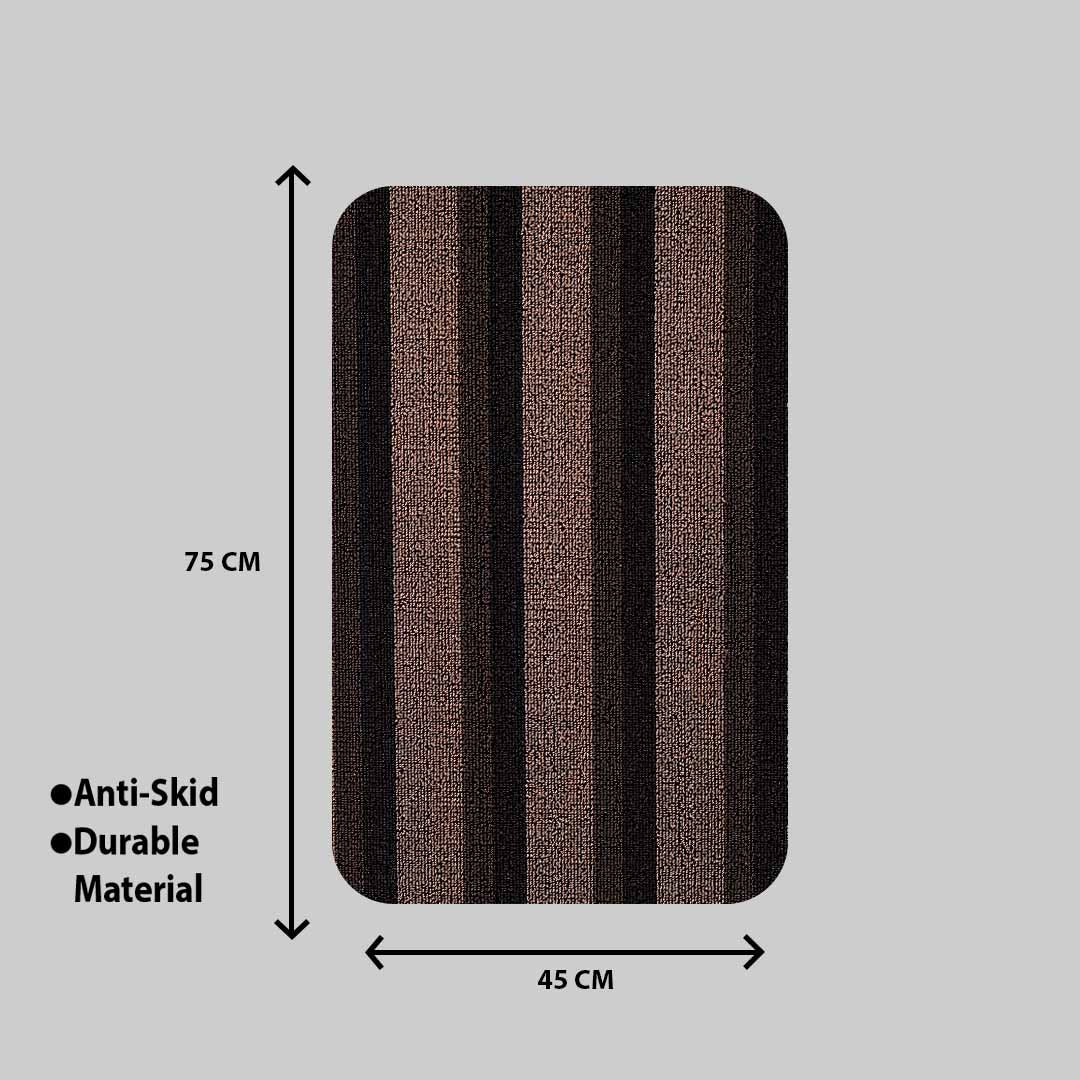 Hoopla stripe pvc front door mat