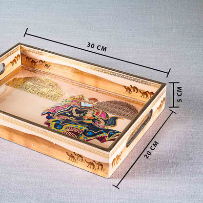 Premium Rani Rectangle Mdf Tray Design Eight 8X14X2 Inch