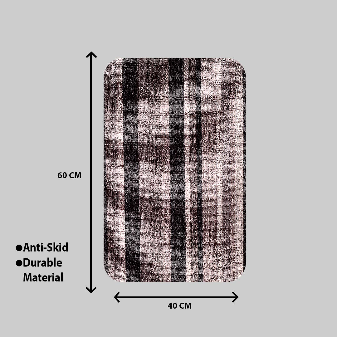 Hoopla stripe pvc front door mat