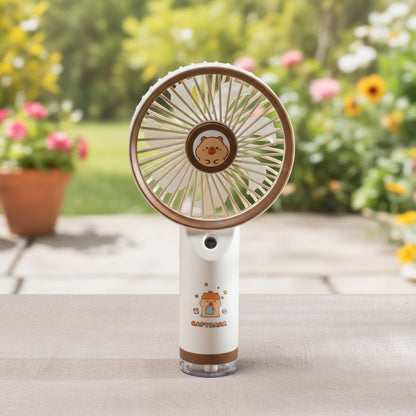 Cute Bear Portable Handheld Fan with Mist Spray – 10 x 20 x 4 CM-Plastic Body