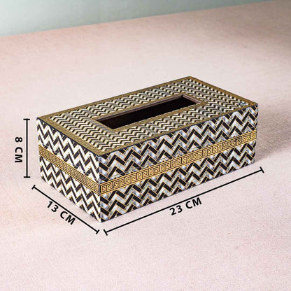 Premium Veda Weave Tissue Box Mdf Design Ten 9.5X6X3 Inch