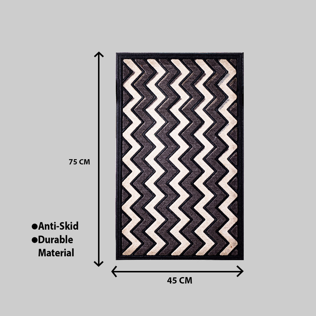 Brown And Beige Anti Skid Durable Material PP Mat (45x75) CM