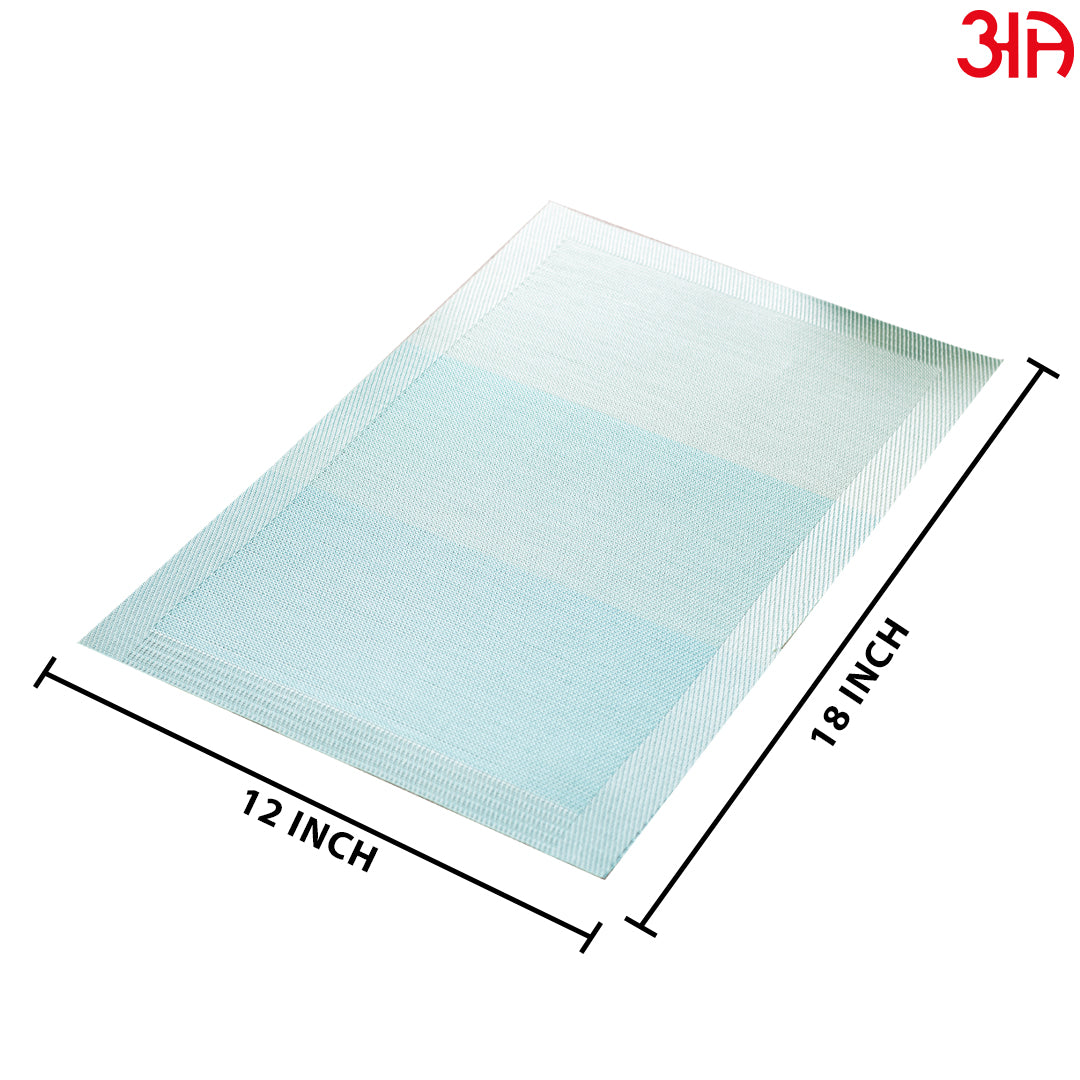 Monday Blues Pvc Table Mat (2 Pcs Set) (12x18) Inch